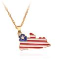 New Country Map Flag Necklace Africa Guinea Congo Chain Necklaces Jewelry Friends S. 