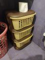 3 Drawers- Fruit Basket- Vegetables bucket- Storage Box- Decorative Box Plastic Cabinet - Three Portions Kids Draws- Kitchen Cabinet Box - Girls makeup organizer- Cosmetics box- Things saver Portable Foldable Toys Box Multipurpose. 
