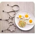 Egg Ring 4pcs Different Shapes Stainless Steel Fried Egg Molds with Handle Omelet Mold Non Stick Fried Egg Ring Metal Kitchen Cooking Tool for Breakfast. 