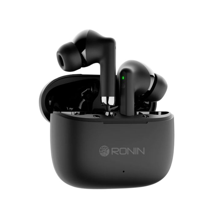 Ronin R-740 Earbuds, 13mm Driver & Bluetooth 5.3, Bass Sound, Touch Control & 5 Hours Battery, IPX4 Water-Resistant, 400mAh Battery Case & Sleek Design, Android & iOS Compatible, Clear Sound & Hands-Free Calls