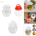 Kimchi Jar Traditional Stable Fermentation Crock Food Containers Clear with Inner Lid Sichuan. 