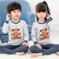 Baby or Baba Sky Blue Bear Print Full Sleeves Night Suit for Kids. 
