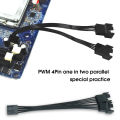 PC Fan Power Cable PVC Insulation 1 to 2 4 Pin PC Fan Power Cable. 