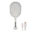 DP 834 2 in 1 Rechargeable mosquito kiIIer racket and night lamp Mosqutio bat and led flash Light. 