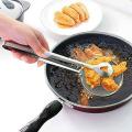 Multi-functional 2 in 1 Fry Tool Filter Spoon Strainer With Clip,Oil Frying BBQ Filter Stainless Steel Mesh Strainer Kitchen Tool Frying. 