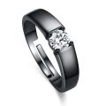 Brass Zircon Ring for Men – Adjustable Black Ring Pakistan. 