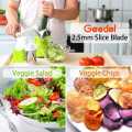 Manual Vegetable Slicer, Vegetable Slicer, 3-in-1 Multi-Function Drum Grater, Veggie Chopper Rotary Drum Grater, Cheese Grater with 3 Stainless Steel Cutting Drums (Green). 