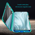 Biruiqu For VIVO V40 V40 Pro Magnetic Absorption Case Metal Frame Shockproof Double Sided Tempered Glass Magnetic Case Cover. 