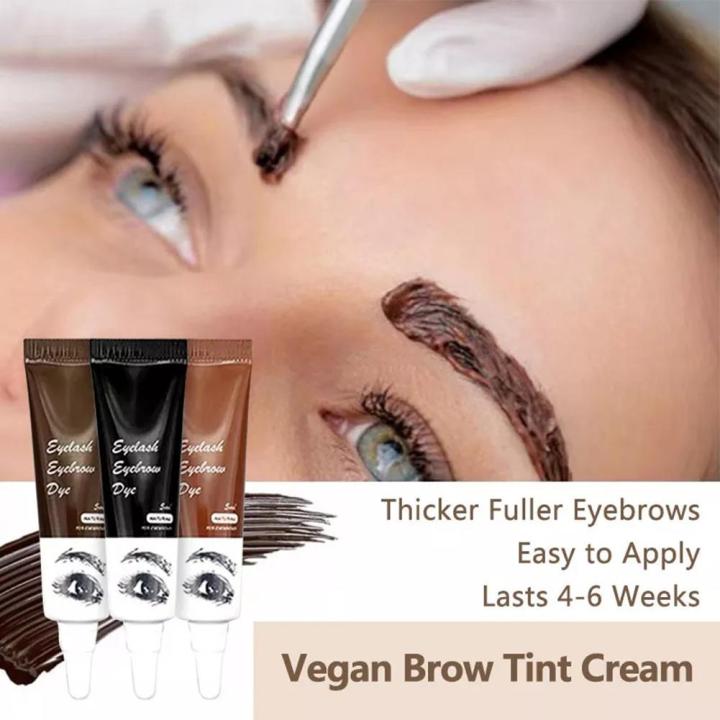 Professional Henna Eyelash Eyebrow Dye Tint 15-minute Fast Tint Easy Dye Gel Eyelash Brown Black Color Tint Kit BruberryBeD