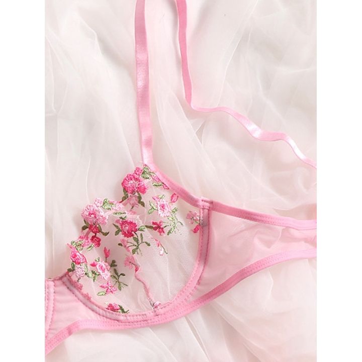 %E3%80%90Happier%E3%80%91%20Lingerie%201%20Pcs%20Floral%20Embroidery%20Underwear%20Transparent%20Lace%20Short%20Skin%20Care%20Kits%20Delicate%20Fairy%20Set%20Woman%202%20Pieces%20-%20Image%204