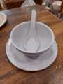 Melamine 18 Piece Soup bowl, Saucer and Spoons set. 