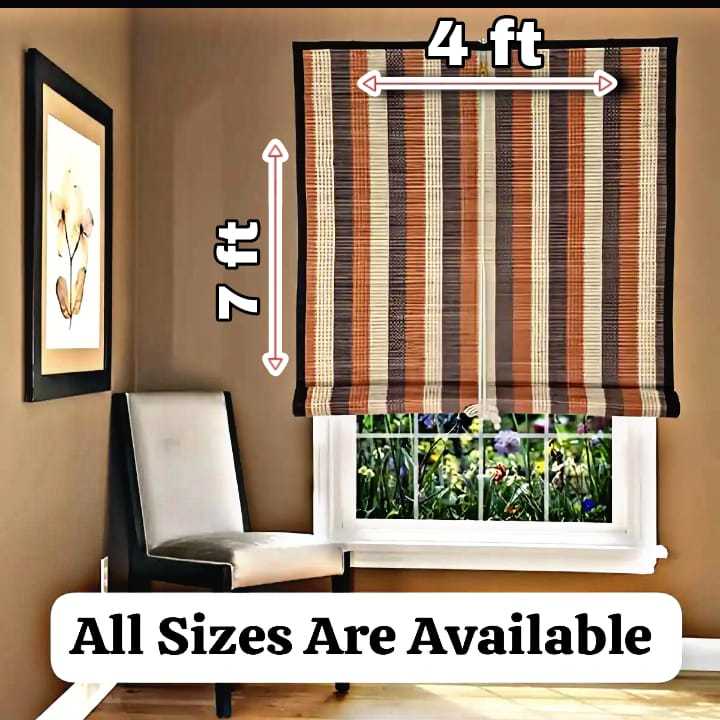 4x7 Feet Bamboo chik curtain for window , Door etc. Wooden curtain ...