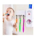 Set of Toothpaste Dispenser & Brush Holder - White. 