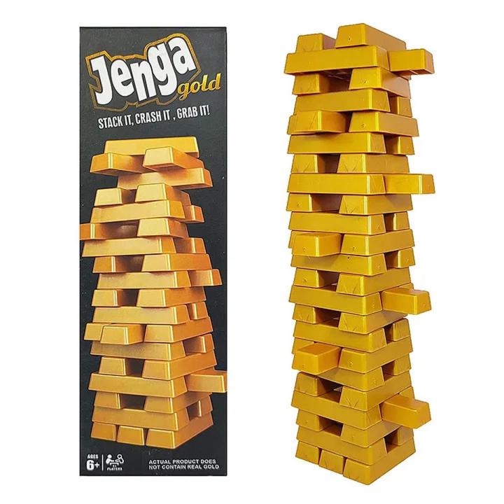 Jenga Gold Grab The Gold-Fast Hard - Plastic Brick