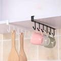 Mug Hooks Under Cabinet Hanging Holder for Mugs, Coffee Cups and Kitchen Utensils Multifunction Nail Free Hook Mug Holder Under Shelf Mug Hooks Rack Hanger Coffee Cup Holder for Kitchen. 