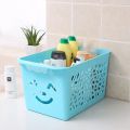 Multipurpose Storage Plastic Fruit Basket, Rectangular Plastic Storage Basket with Handle. 