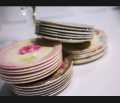 Plates - Small Plates -  Small Plates For Water Glass - Drinking water Glass Cover Plate Pack of 6 [Random Design ]. 