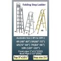 7 Step Folding Ladder 7ft with PVC non Slipped Pedal, Strong and Heavy Duty IRON Body, for Household Work. 