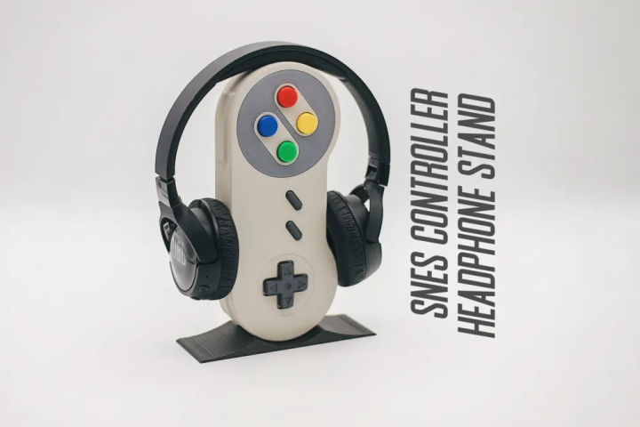 SNES Controller Headphone Stand – Retro-Inspired Headset Holder for Classic Gamers