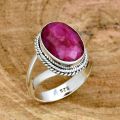 Ruby Gemstone Ring 925 Sterling Silver Handmade Girls Jewelry All Size. 