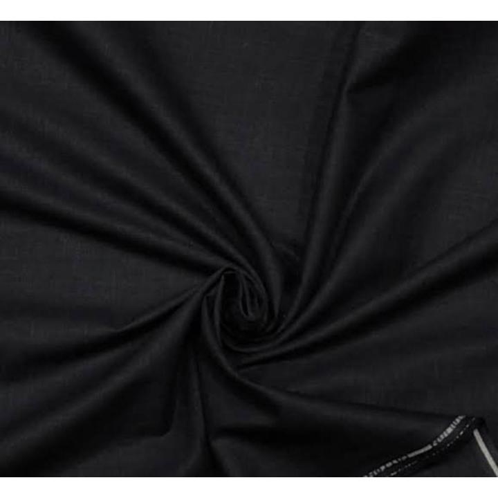 Pure Black Colour Suit Of Washing-Wear Unstitched Fabric For Men (shalwarkameez)