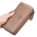 Baellerry Men Wallets Long Clutch Purse Large Capacity Zippers Wallet Male PU Leather Wallet Men Business Wallet. 