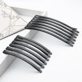 【ETOP】12Pcs/Set 6-8cm Matte Solid Black Barrettes Metal Hair Clips Styling Tools Fashion Girls Hairpins Hair Accessories For Women Headwear. 