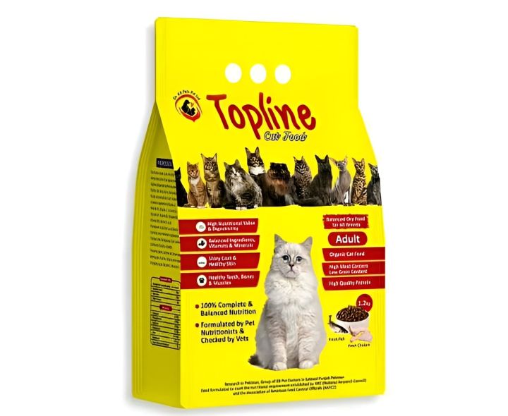 Topline Cat Food 300gm - Adult Cat Food - With Chicken and Fish Flavor
