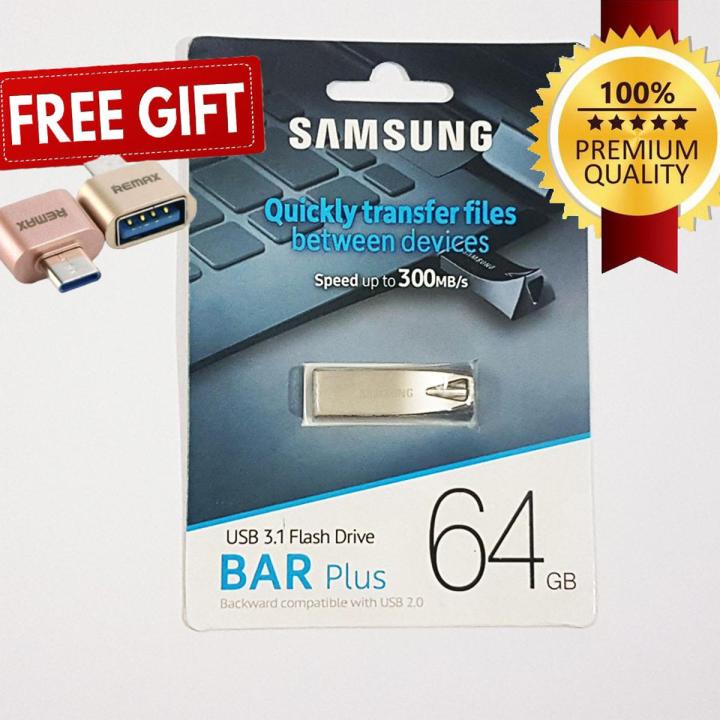 New%20Samsung%20BAR%20Plus%2016/32/64/128%20GB%20%20Metal%20High%20Speed%20Flash%20Memory%20Stick%20USB%20Drive%20+%20FREE%20OTG%20adapter%20-%20Image%203