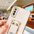 Applicable to Samsung A22 Phone case 4G Cute Panda S21 Invisible Folding Bracket A32 All-Inclusive Drop-Resistant A72 Men and Women. 