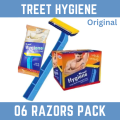 TREET Hygiene Razor - (06 Pcs)  | Disposable Razor | Twin Blade Razor | Under shaver | Barber Saloon Razor  | Shaving Kit For Men | Cut Throat Razor | Hair Trimmer | Razer For Men | Safety Razor Blade |  Hygiene Razor | Body Razor. 