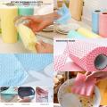 50 wipes(20x30cm) per roll Washable and Reusable Tissues Kitchen Printed Tissue/Towel Paper Roll All-Purpose Disposable Reusable Kitchen Wipes Cleaning Cloths Mighty Cloths - (Orange Color only). 