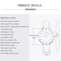 Chronos 1898 Men Women Simple Quartz Watch Case Unisex Couple Leather Watches Large Analog Face Brown Black Montre Femme. 
