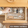 Organono Tray Organizer Stationery Drawer Storage Separation Storage Box Desktop Office Desk Built-In Pen Storage Cosmetics Compartment. 