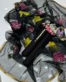 Unstitched 3-Piece Dress Kataan Silk Dress with Hand-Painted Embellished Organza Dupatta for Women. 