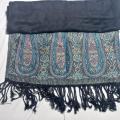 Women's Faux Pashmina Wool Jamawar Shawl, Luxury Kashmiri Pashmina Shawls, Stoles and Wraps (Size: 27X180 Inches). 
