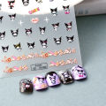 Sanrio Embossed 5D Nail Sticker Anime Nail Art Supplies Kero Kero Keroppi My Melody Hello Kitty Stickers Nail Decoration Decals. 