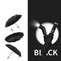Automatic Folding Umbrella With LED Light Portable Sunny Rainy Umbrellas With Flashlight Windproof LED Torch Umbrella. 