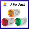 Pack of 3 Digital AC Voltmeter Voltage Meter LED Indicator Digital Panel Volt Meter Voltage Monitor Indicator Digital Volt Meter Light. 