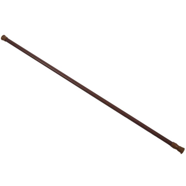 Extendable Telescopic Spring Loaded Net Voile Tension Curtain Rail Pole Rods,70~120cm,Wood color
