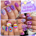 LILYCUTE 10ML 5D Solid Pudding Gel Nail Polish Embossed Pudding Solid Gel Shape Korean Style Painting Gel Paint Liner UV/LED Gel. 