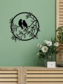 Wooden Birds Wall Decor Outdoor Wooden Wall Art, Birds on Branch Wooden Bird Wall Sculpture Wall Hanging Sign Wall Art Decor, Hanging Decorations for Room Bedroom etc. 
