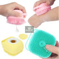 [PACK OF 2] 100% Silicone Bath Body Brush, Exfoliating Body Scrub Brush with Soap Dispenser, Ultra Soft Bath Sponge Shower Brush, Shampoo and liquid Soap Dispenser [High-Quality] Bathroom Accessories for Men and Women 2Pcs (Random Color) Orchids Store PK.. 