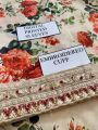 3pc Floral Embroidered Swiss Lawn Suit with Organza Dupatta - Elegant Design. 