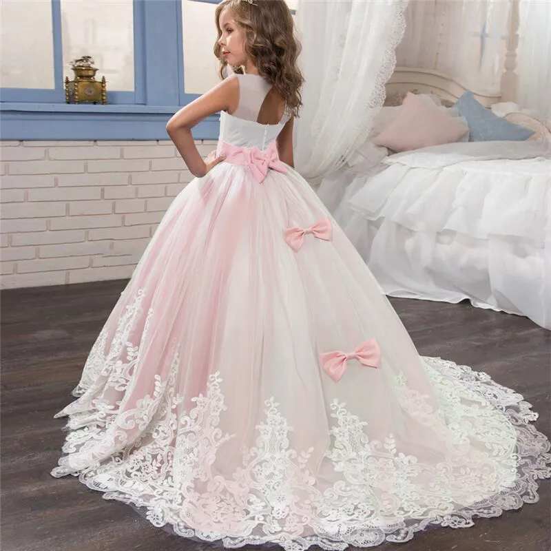 Teen Girls Long Dress Bridesmaid Kids Dresses for 6 14 Years Children Princess Party Wedding Prom Gown Formal Occasion Dresses