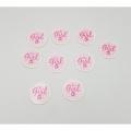IT'S A GIRL TAGS PACK OF 10 BOX DECORATION TAGS. 