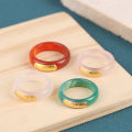 Imitation Jade For Men Women Couple Ring Classic StyleLuxury Fine Gift superman. 