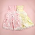 Flower Pet Dress for Dog Shih Tzu Female Wedding Bow Knot Kitten Cat Dress + Hairband Birthday Cat Outfit Dog Formal Clothes Dog Dress Girl Pet Clothing. 