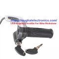 Electric Bike Throttle 48V Electric Bicycle LED Throttle Handle Accelerator Throttle Grip Electric Scooters with Lock. 