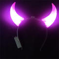 Light up LED devil horns headband Unique Glowing devil headwear Flashing LED costume headbands for Party accessories. 